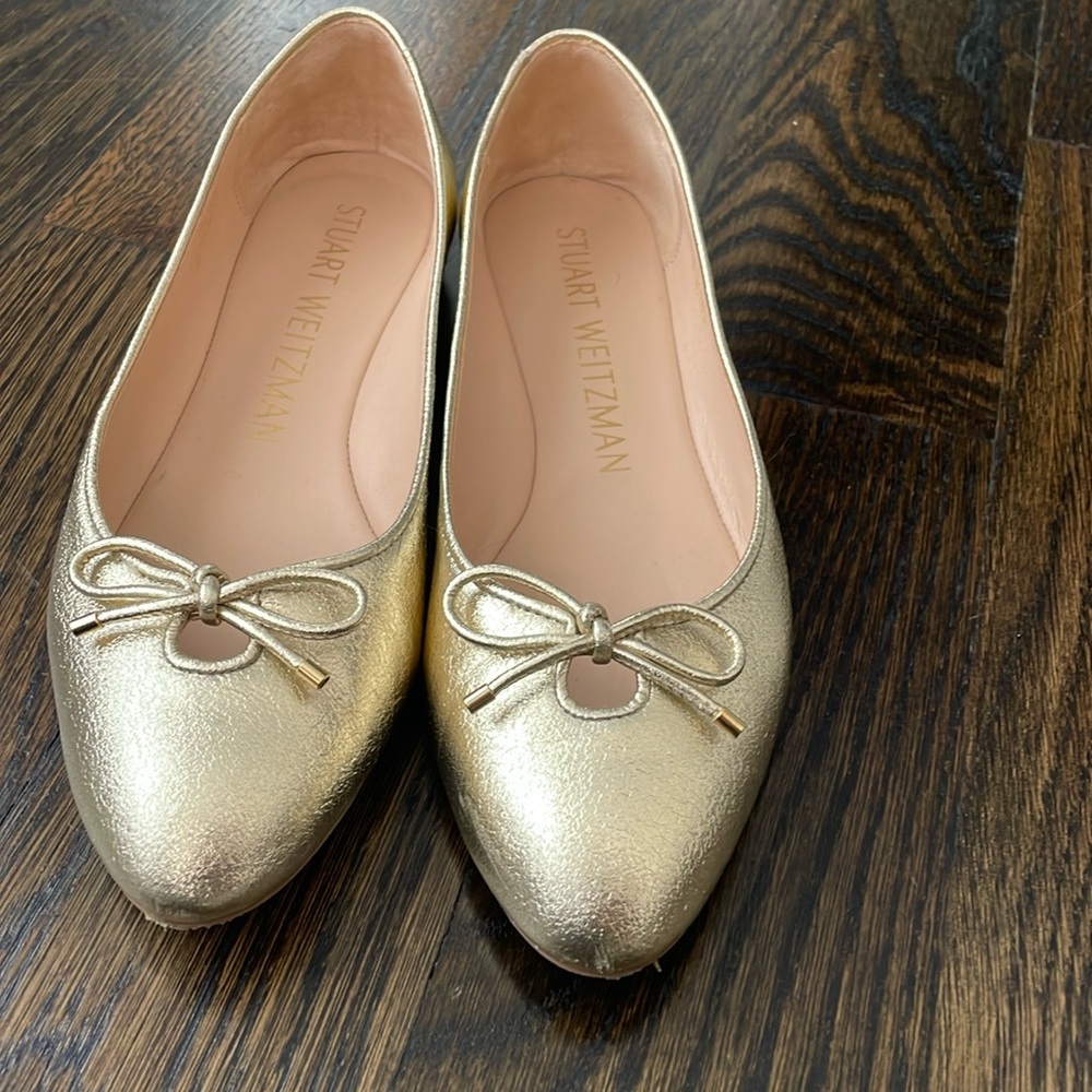 Stuart Weitzman Gold Flat - image 1